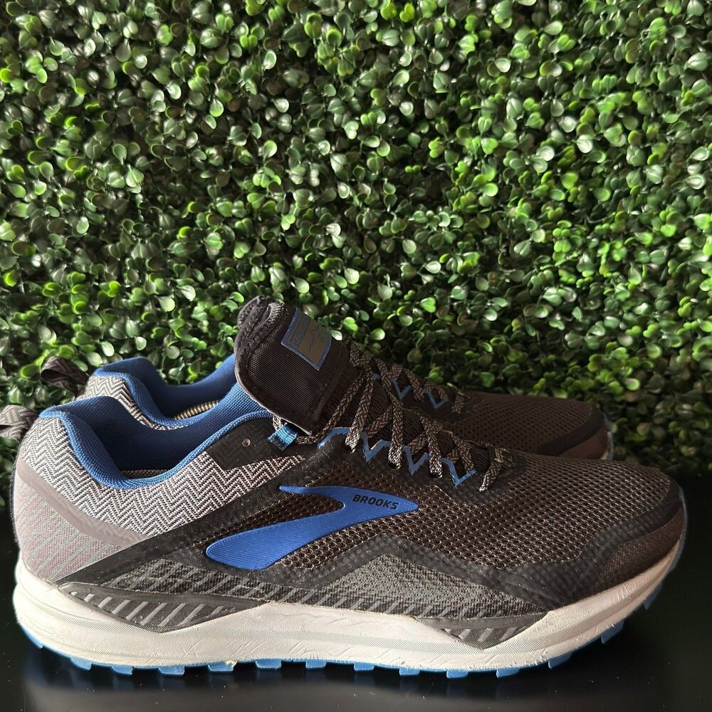 Brooks Cascadia 14 GTX Gore-Tex Men’s Size 14 D Black Blue Trail Running Shoes